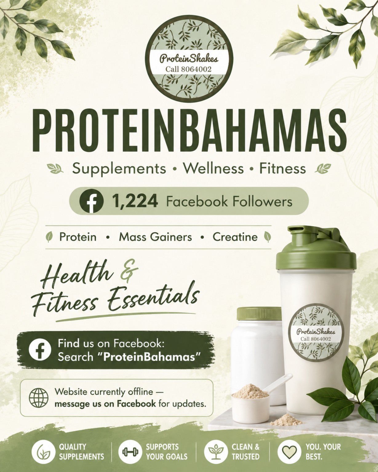 Protein Bahamas brand artwork